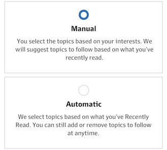 Selecting your Newsfeed mode